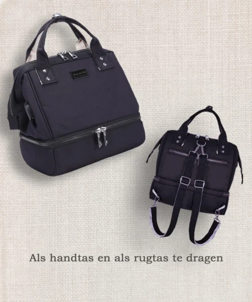 Rose & Ollie Kleine Kolftas Handtas Model Zwart - Koeltas Moedermelk -Baby Verzorging 1000x1200 9