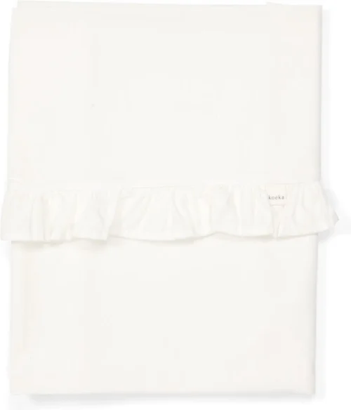 Koeka Baby Lakentje Ledikant Ruffle - Wit 110x140cm