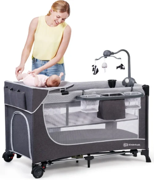 Kinderkraft Campingbed - Leody Met Accessoires - Roze -Baby Verzorging 1030x1200 2