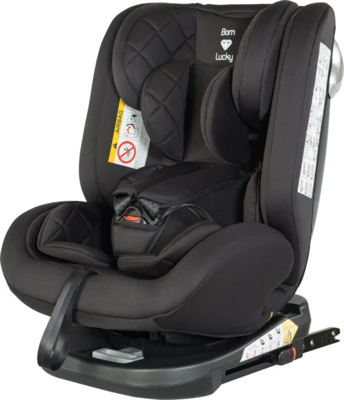 Born Lucky Meegroei Autostoel Roadline SPS ISOFIX - Groep 0/1/2/3 - 360° Draaibaar - Zwart -Baby Verzorging 1031x1200