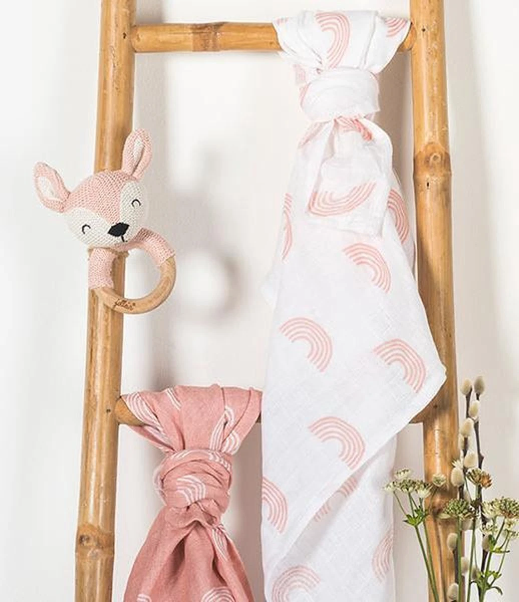 Jollein Bijtring Deer - Pale Pink Jollein Bijtring Deer - Pale Pink -Baby Verzorging