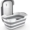 Merkloos Baby Badje Opvouwbaar - Multifunctioneel - Wasmand - Opbergmand - Speelgoed Opslag - Babybadje -Baby Verzorging 1042x1200 6