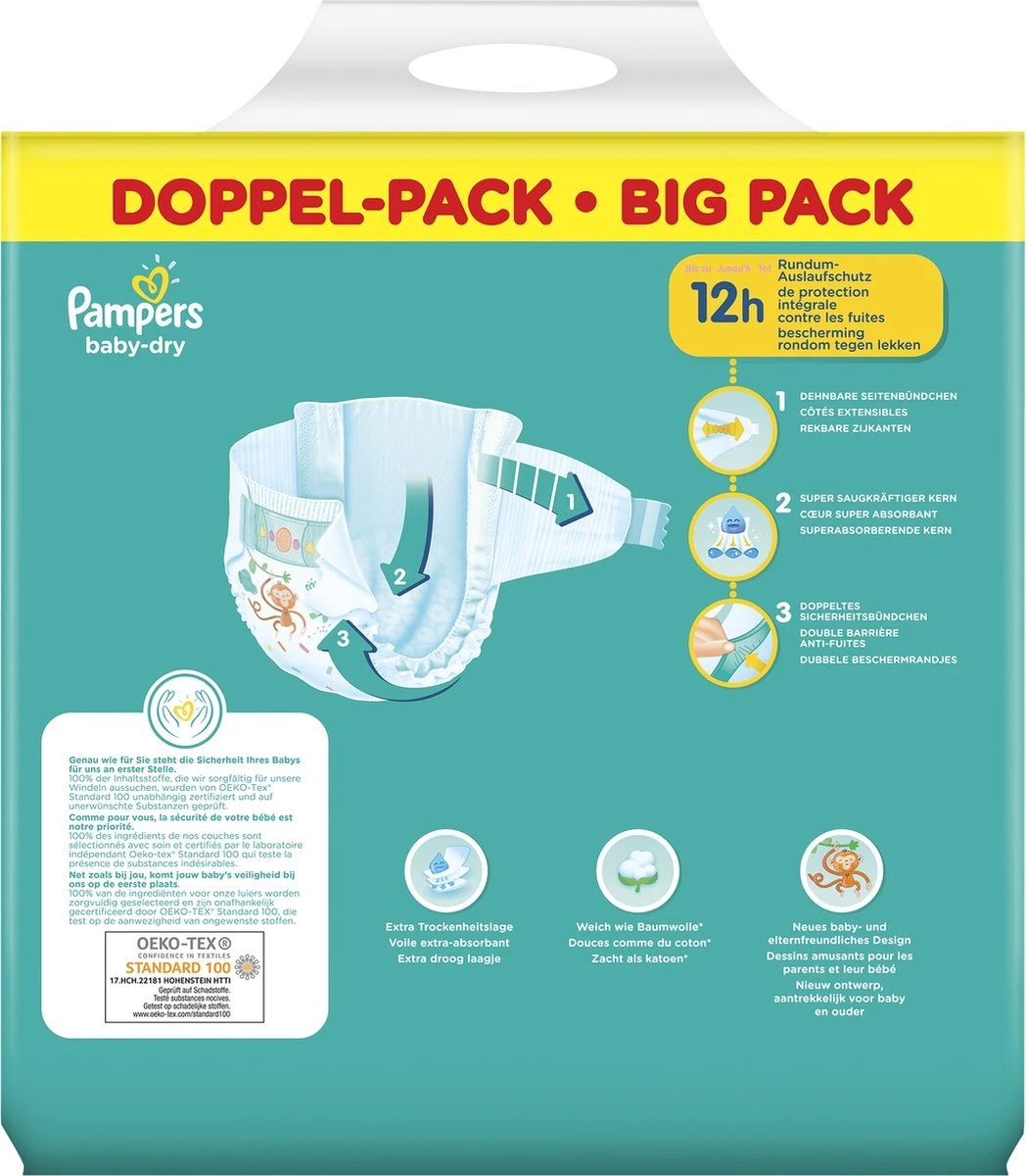 Pampers Baby Dy Maat 5+ - 116 Luiers (2x58) - 12-17KG Pampers® Pampers Baby Dy Maat 5+ - 116 Luiers (2x58) - 12-17KG -Baby Verzorging 1048x1200 1