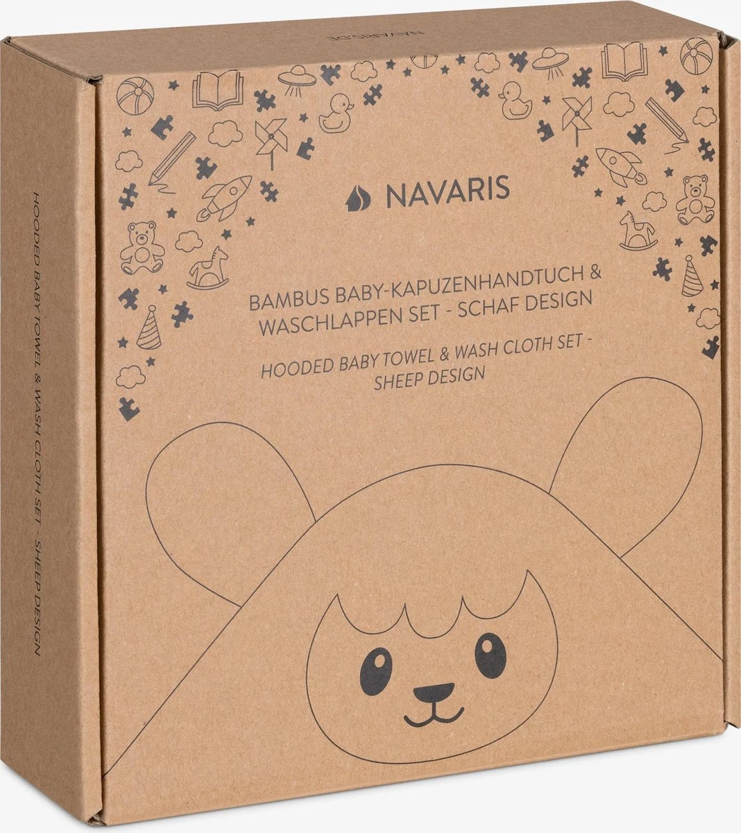 Navaris badcape met capuchon voor baby - Set met badcape en washandje - 100% bamboe - Voor baby's van 0-12 maanden - Oeko-tex gecertificeerd - Schaap Navaris Badcape Met Capuchon Voor Baby - Set Met Badcape En Washandje - 100% Bamboe - Voor Baby's Van 0-12 Maanden - Oeko-tex Gecertificeerd - Schaap -Baby Verzorging 1068x1200 3