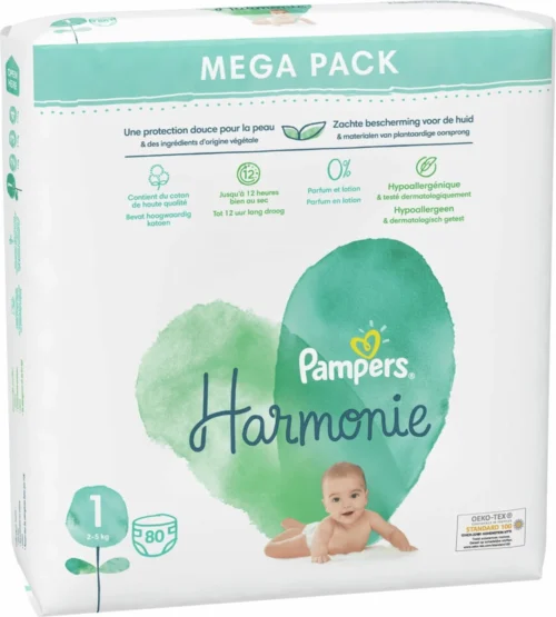 Pampers® Pampers - Harmonie / Pure - Maat 1 - Mega Pack - 80 Luiers -Baby Verzorging 1082x1200 3