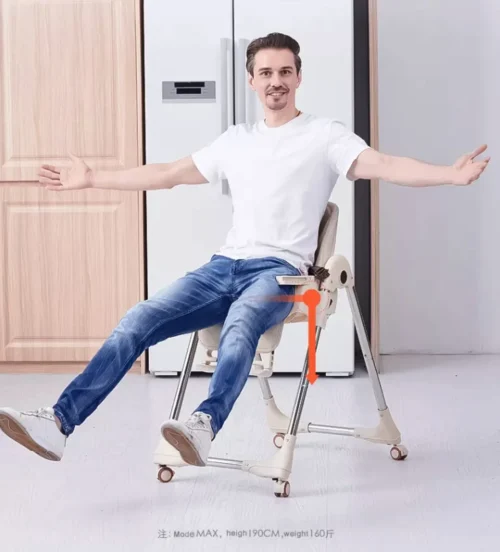 Tissy® 2 In 1 Eetstoel / Kinderstoel – Roze/Wit – Inklapbare Eetstoel Met Speeltafel -Baby Verzorging 1086x1200 6