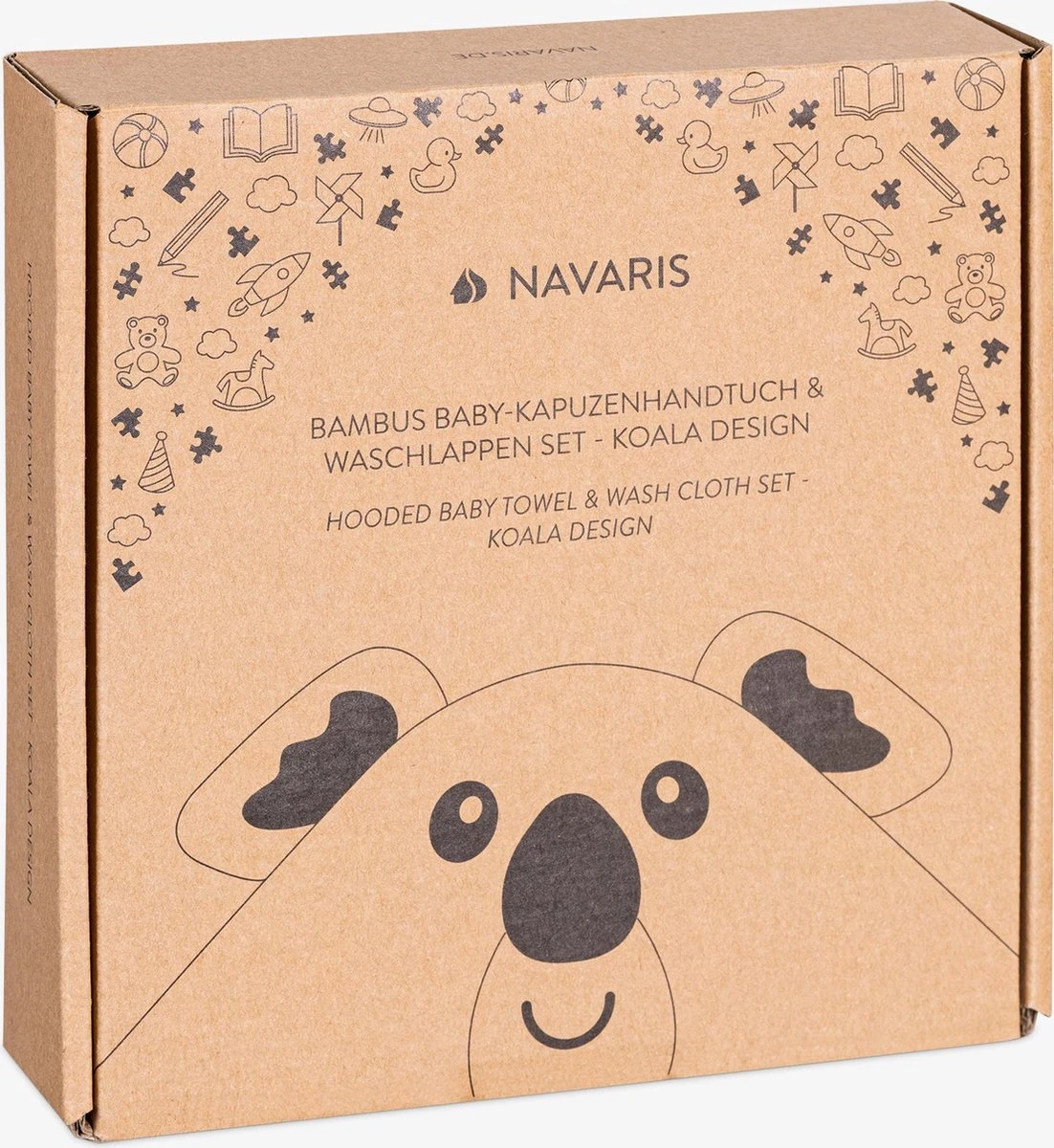 Navaris badcape met capuchon voor baby - Set met badcape en washandje - 100% bamboe - Voor baby's van 0-12 maanden - Oeko-tex gecertificeerd - Koala Navaris Badcape Met Capuchon Voor Baby - Set Met Badcape En Washandje - 100% Bamboe - Voor Baby's Van 0-12 Maanden - Oeko-tex Gecertificeerd - Koala -Baby Verzorging 1102x1200 3