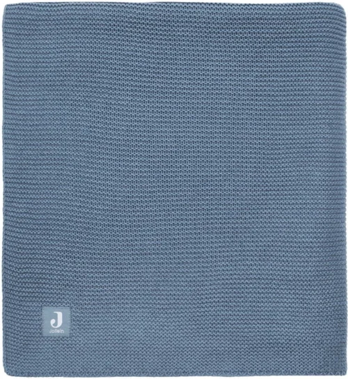 Jollein Baby Deken Wieg 75x100cm Basic Knit - Jeans Blue