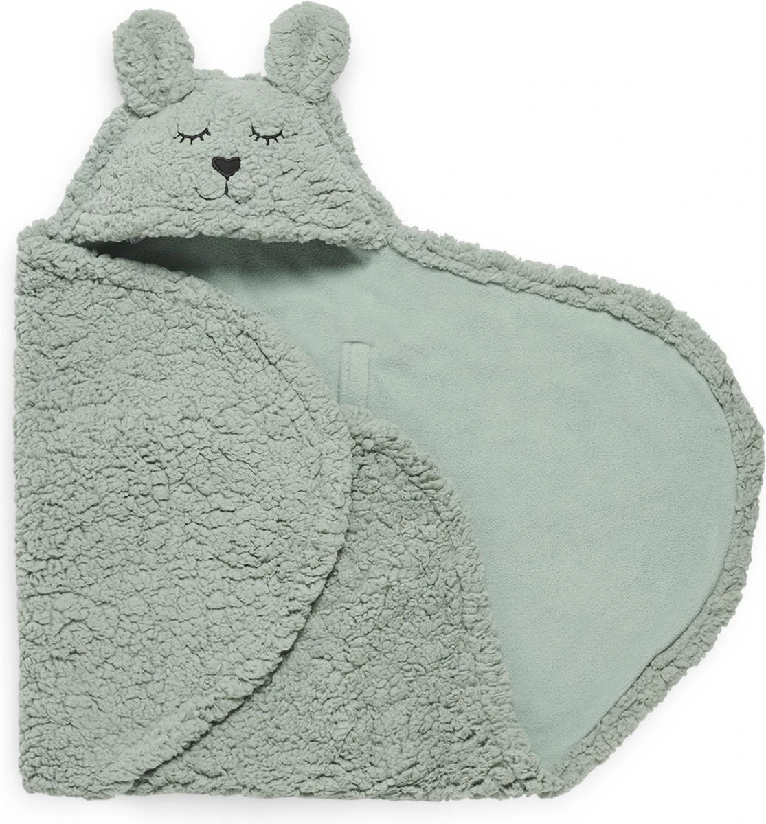 Jollein Wikkeldeken Bunny 100x105cm - Ash Green Jollein Wikkeldeken Bunny 100x105cm - Ash Green -Baby Verzorging 1115x1200 4