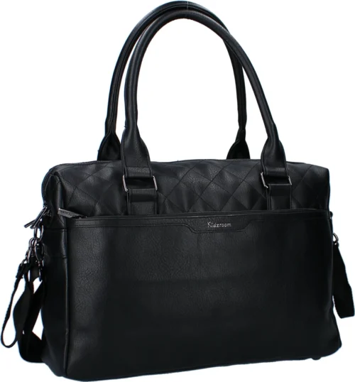 Kidzroom In Your Dreams Luiertas - Zwart - Ophanglussen Kinderwagen - Verschoonmatje - Verstelbare Schouderband -Baby Verzorging 1115x1200