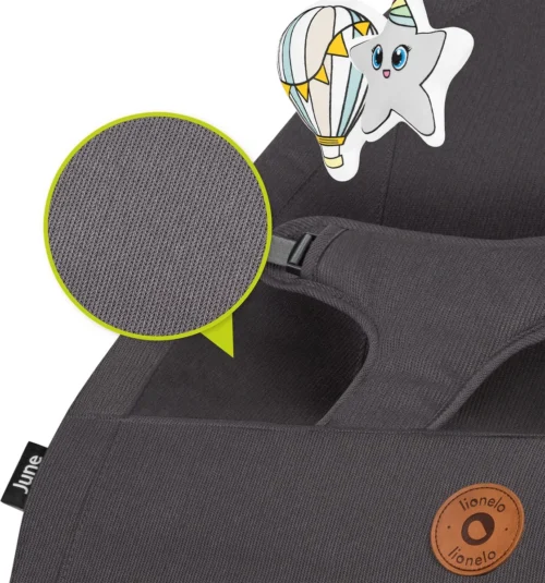 Lionelo June - Babyschommel - Tot 9 Kg - 3-punts Veiligheidsgordels - Lichtgewicht -Baby Verzorging 1122x1200 5