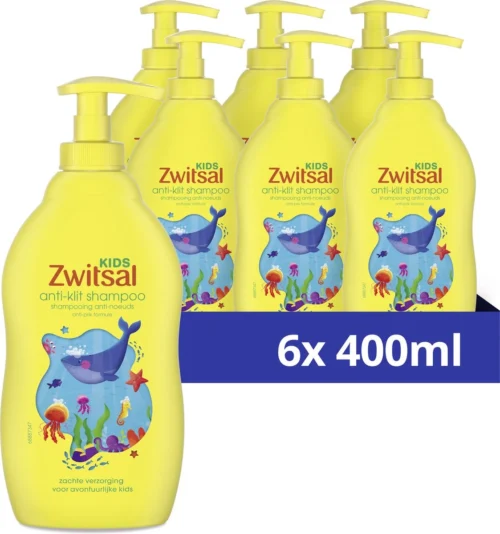 Zwitsal Kids Anti-Klit Shampoo - 6 X 400 Ml - Voordeelverpakking