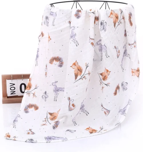 Set Van 2 | Hydrofiele Doeken XL - 120x120 Cm - Inbakerdoek - Egels - Swaddle Doek Groot - Hydrofiele Luier -Baby Verzorging 1125x1200 7