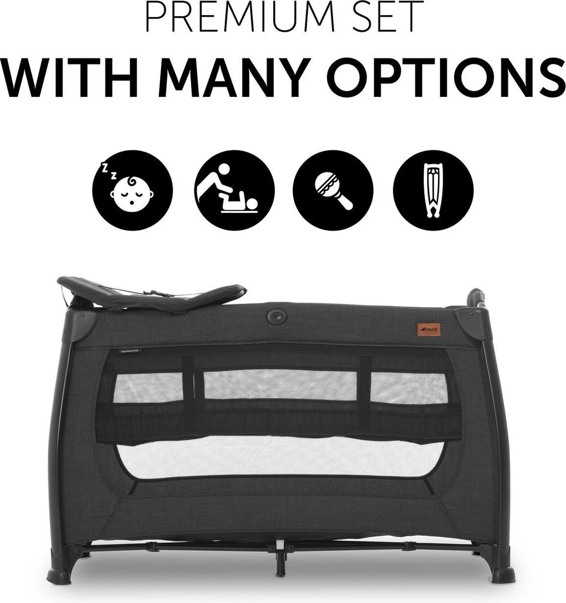 Hauck Play N Relax Center Campingbedje - Zwart Hauck Play N Relax Center Campingbedje - Zwart -Baby Verzorging 1127x1200 1