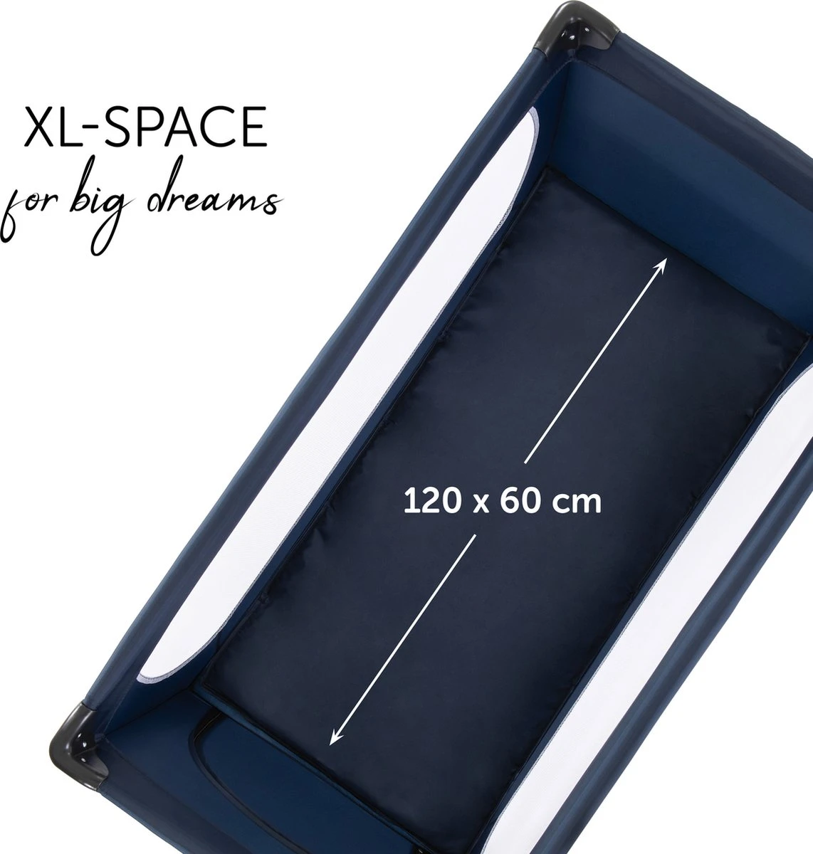 Hauck Dream N Play Plus Campingbedje - Navy Hauck Dream N Play Plus Campingbedje - Navy -Baby Verzorging