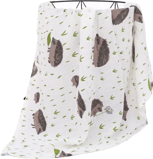 Set Van 2 | Hydrofiele Doeken XL - 120x120 Cm - Inbakerdoek - Egels - Swaddle Doek Groot - Hydrofiele Luier -Baby Verzorging 1152x1200