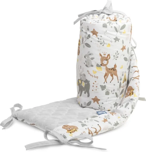 Sensillo Baby Bedbumper - Bedomrander - Anti Stootrand Ledikant - Bed Zijbeschermers - 180x30cm - Grijs Bosdiertjes 8 Sensillo Baby Bedbumper - Bedomrander - Anti Stootrand Ledikant - Bed Zijbeschermers - 180x30cm - Grijs Bosdiertjes -Baby Verzorging 1159x1200 4