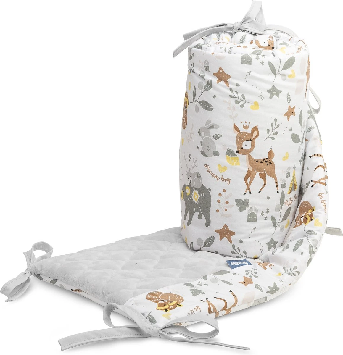 Sensillo Baby Bedbumper - Bedomrander - Anti stootrand Ledikant - Bed Zijbeschermers - 180x30cm - Grijs Bosdiertjes Sensillo Baby Bedbumper - Bedomrander - Anti Stootrand Ledikant - Bed Zijbeschermers - 180x30cm - Grijs Bosdiertjes -Baby Verzorging 1159x1200 4