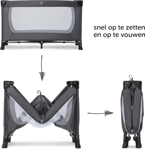 Hauck Dream N Play Plus Campingbedje Set - Met Matras En Muggennet - Grijs 11 Hauck Dream N Play Plus Campingbedje Set - Met Matras En Muggennet - Grijs -Baby Verzorging 1161x1200