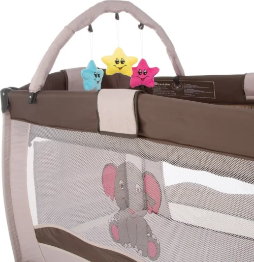 Tectake - Reisbedje Babybed Campingbed Dodo - 132x75x104cm Incl. Aankleedkussen En Draagtas - Bruin - 402203 -Baby Verzorging 1164x1200 2