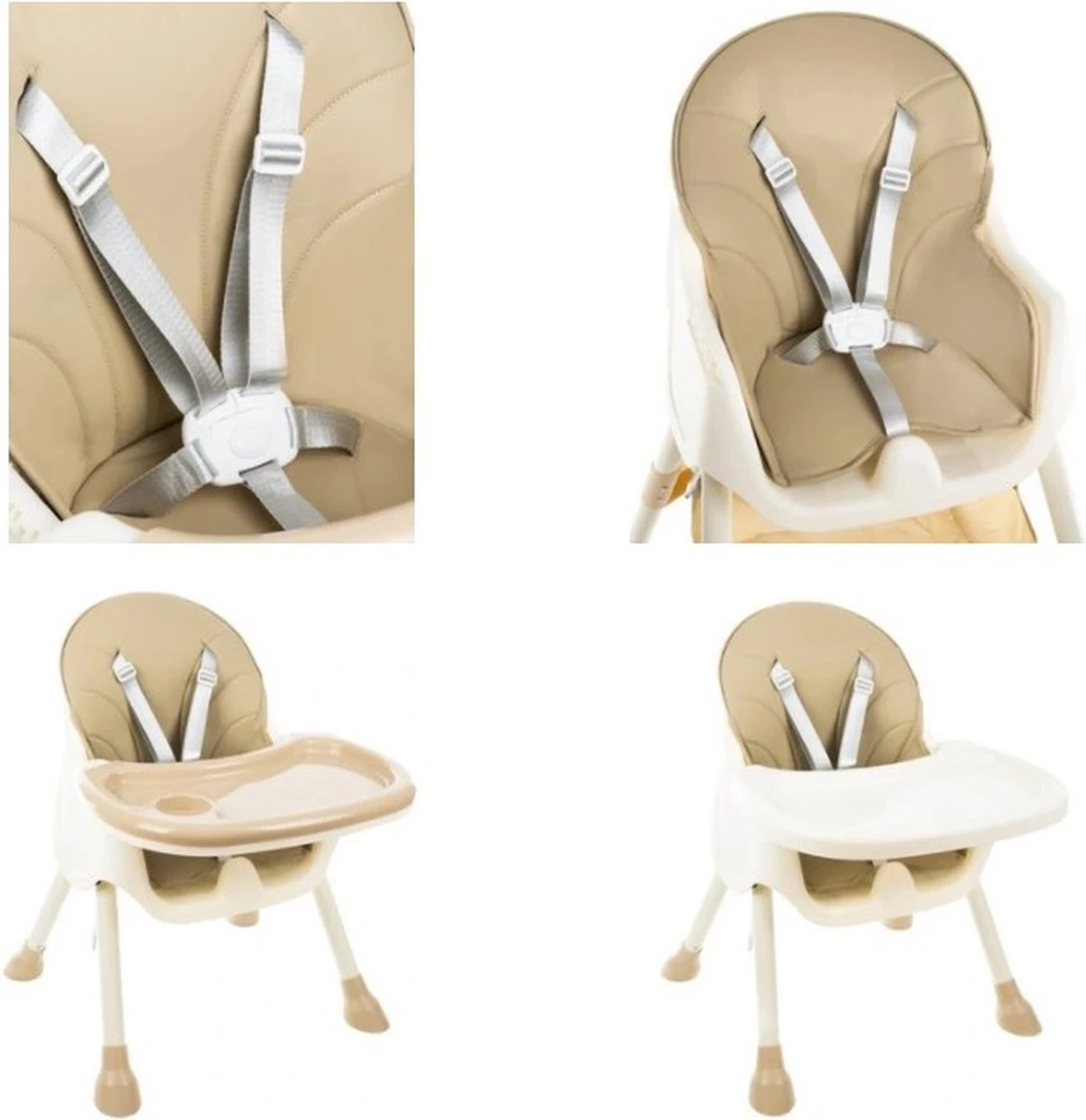 Kinderstoel 3 in 1 - 5 punts veiligheidsgordel - Beige Kinderstoel 3 In 1 - 5 Punts Veiligheidsgordel - Beige -Baby Verzorging 1164x1200 5