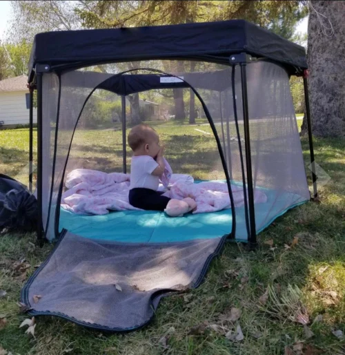 Deryan Draagbare Kinderbox - Zwart - Vaste Matrasbodem - Reisbox - Campingbedje 7 Deryan Draagbare Kinderbox - Zwart - Vaste Matrasbodem - Reisbox - Campingbedje -Baby Verzorging 1167x1200