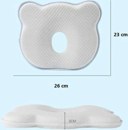 MINIIYOU® Orthopedisch Baby Hoofdkussen + Kussensloop - Blauw - Plat Hoofd - 100% KATOEN -Baby Verzorging 1179x1200 7