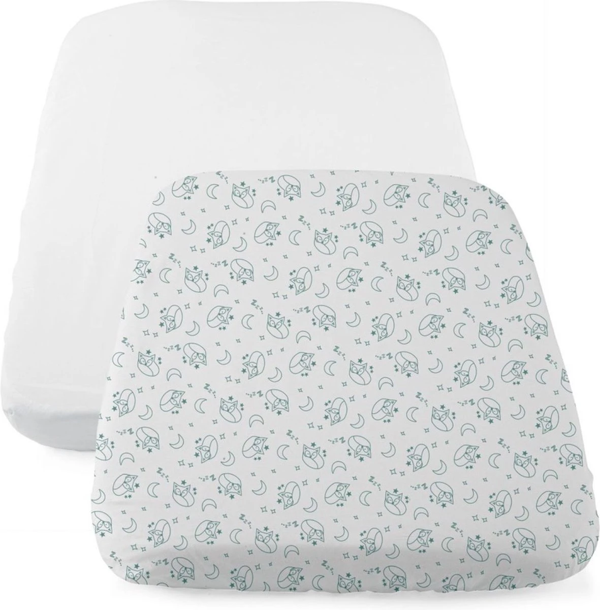 Chicco - Set van 2 hoeslakens blauw vossenpatroon - Voor Next2Me wieg Chicco - Set Van 2 Hoeslakens Blauw Vossenpatroon - Voor Next2Me Wieg -Baby Verzorging 1181x1200 4