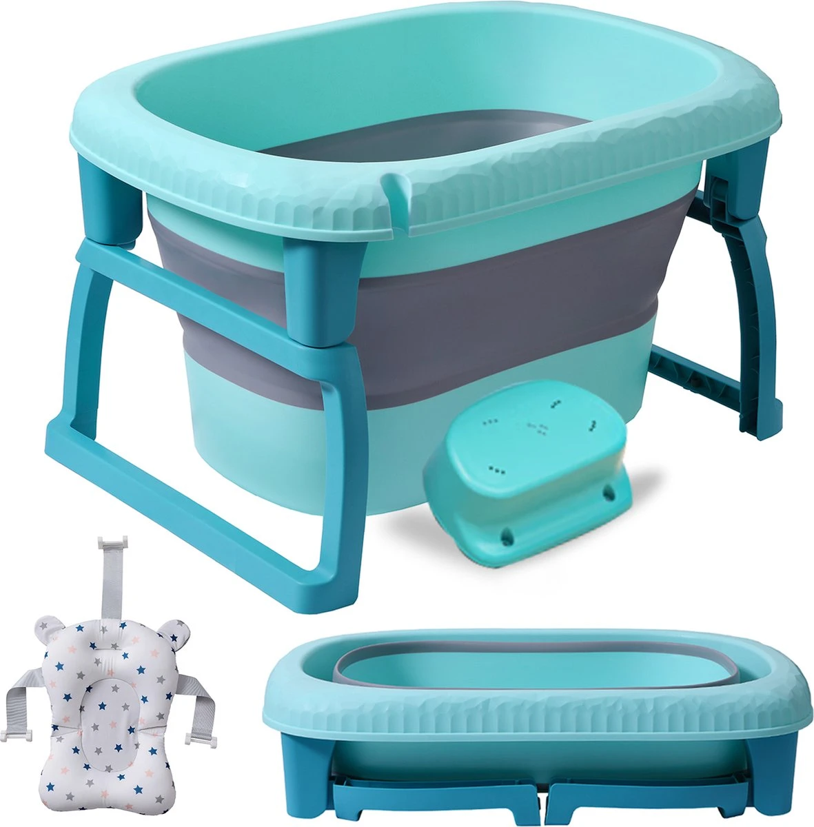 K IKIDO Kinderbad - Baby bad - Pasgeboren Badkuip - Babybadje - Opvouwbaar Babybad - Vouwbad - Mit Ophangpad & Badkruk - Blauw K IKIDO Kinderbad - Baby Bad - Pasgeboren Badkuip - Babybadje - Opvouwbaar Babybad - Vouwbad - Mit Ophangpad & Badkruk - Blauw -Baby Verzorging 1181x1200 7