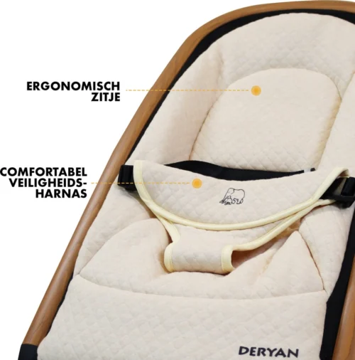 Deryan Rocker Wipstoel - Luxe 2-in-1 - Nougat/Cream 7 Deryan Rocker Wipstoel - Luxe 2-in-1 - Nougat/Cream -Baby Verzorging 1185x1200 5