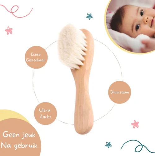 Baby Borstel - Baby Haarborstel - Baby Verzorging Set - Baby Borstel En Kam - Houten Baby Kam - Haarborstel Set - Babyshower Gift- Baby Verzorgingsproducten - Baby Kam - Kraamcadeau -Baby Verzorging 1188x1200 6