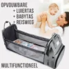 Merkloos LaGloss® Luiertas Rugtas Reiswieg Opvouwbaar GRIJS - Multifunctionele 2-in-1 Babytas - Travel Camping Reisbed Rugzak - Baby Bed Wieg Tas - Grijs -Baby Verzorging 1189x1200 3