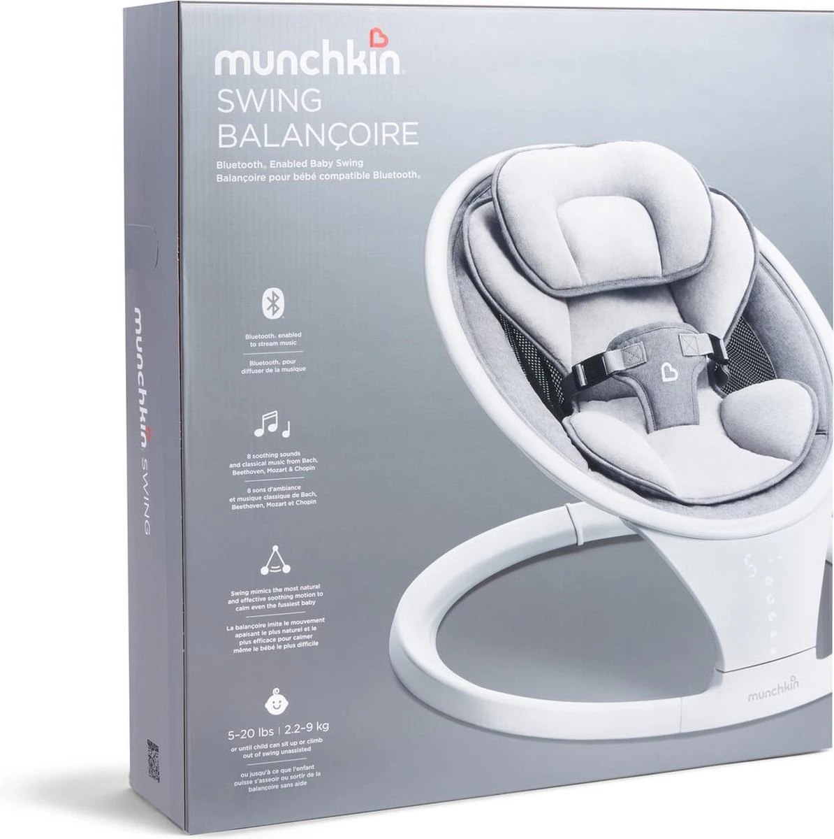 Munchkin wipstoel Swing elektrisch lichtgewicht bluetooth Munchkin Wipstoel Swing Elektrisch Lichtgewicht Bluetooth -Baby Verzorging 1194x1200 7