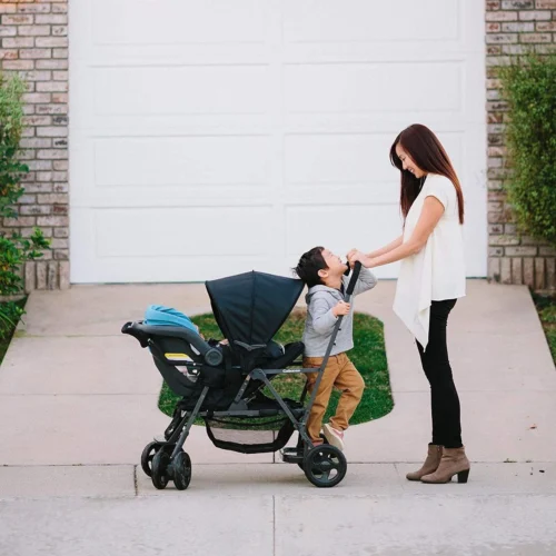 Joovy Caboose Graphite Stand On Tandem Buggy - Rood - Duo Buggy - Dubbele Buggy -Baby Verzorging 1199x1200 1