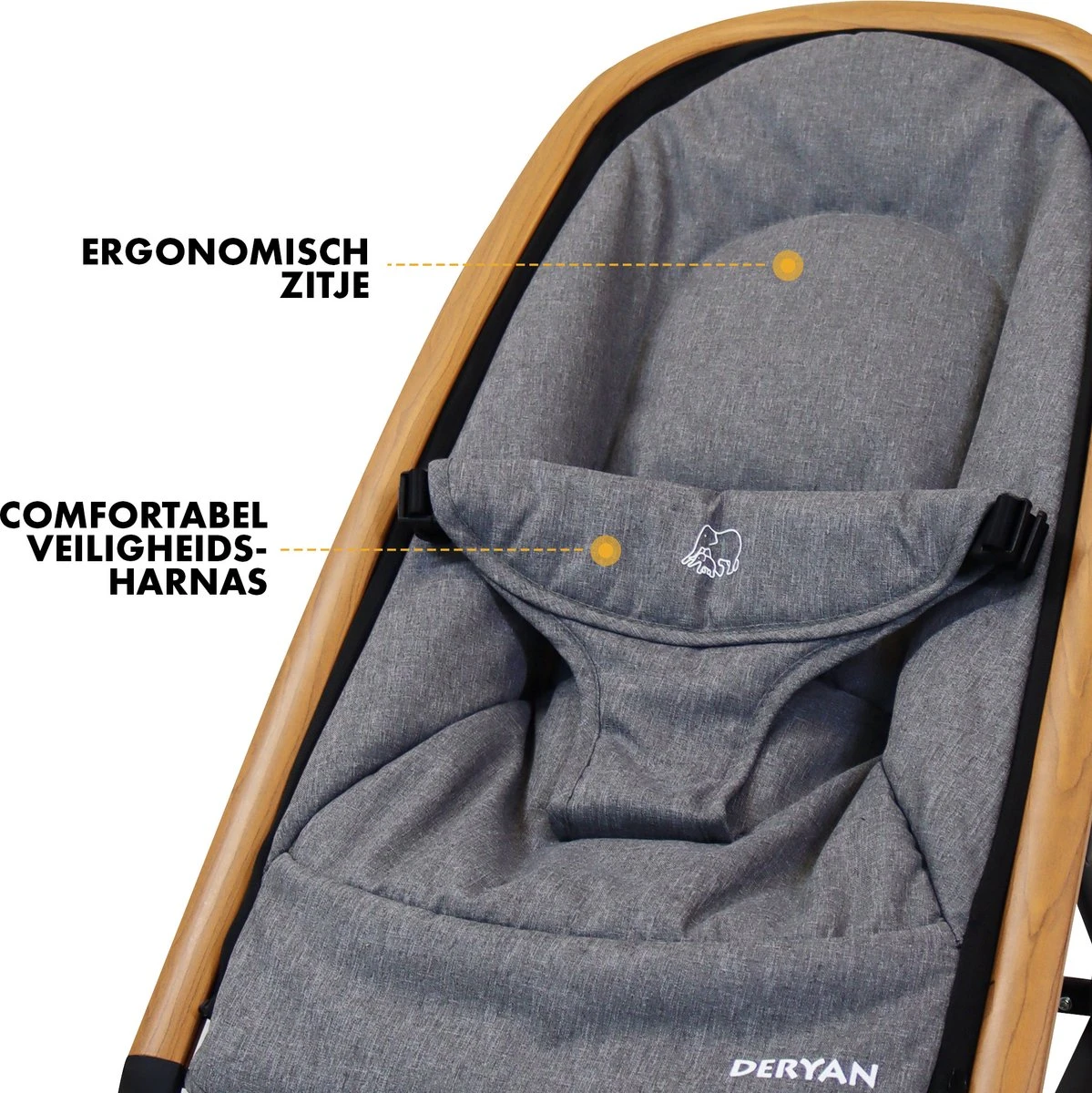 Deryan Rocker Wipstoel - Luxe 2-in-1 - Graphite Deryan Rocker Wipstoel - Luxe 2-in-1 - Graphite -Baby Verzorging 1199x1200 21