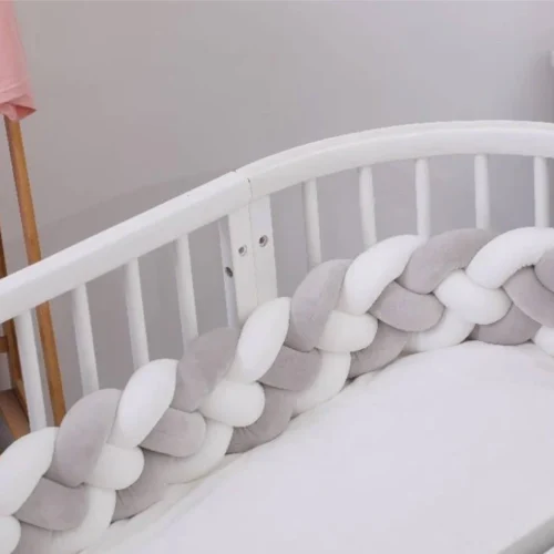 Bedbumper - Bedomrander - Bedbumper Ledikant - Bedbumper Gevlochten - Boxomrander - Babykamer Accessoires - 3 Meter - Katoen - Grijs/wit 5 Bedbumper - Bedomrander - Bedbumper Ledikant - Bedbumper Gevlochten - Boxomrander - Babykamer Accessoires - 3 Meter - Katoen - Grijs/wit -Baby Verzorging 1199x1200 23