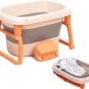 K IKIDO Babybadje - Bad Baby - Opvouwbare Babybadje - Babybadkuip - Met Steunkussen & Badkruk - Opvouwbaar Bad Kinderen - Bath Bucket - Oranje -Baby Verzorging 1200x1001 7