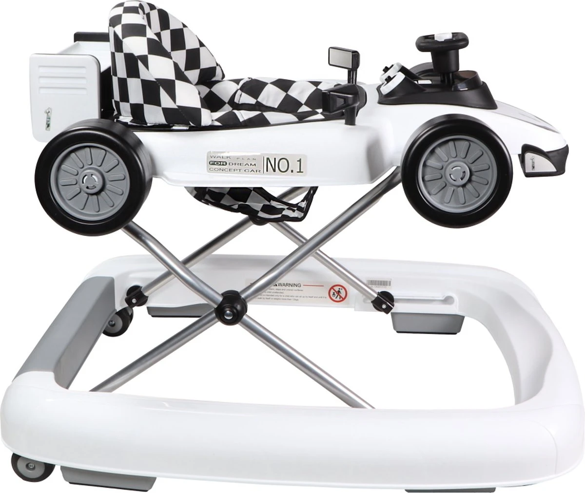 Tryco F1 Racer Loopstoel - 2-in-1 Loopstoel en Loopwagen - Wit - Met Geluid Tryco F1 Racer Loopstoel - 2-in-1 Loopstoel En Loopwagen - Wit - Met Geluid -Baby Verzorging