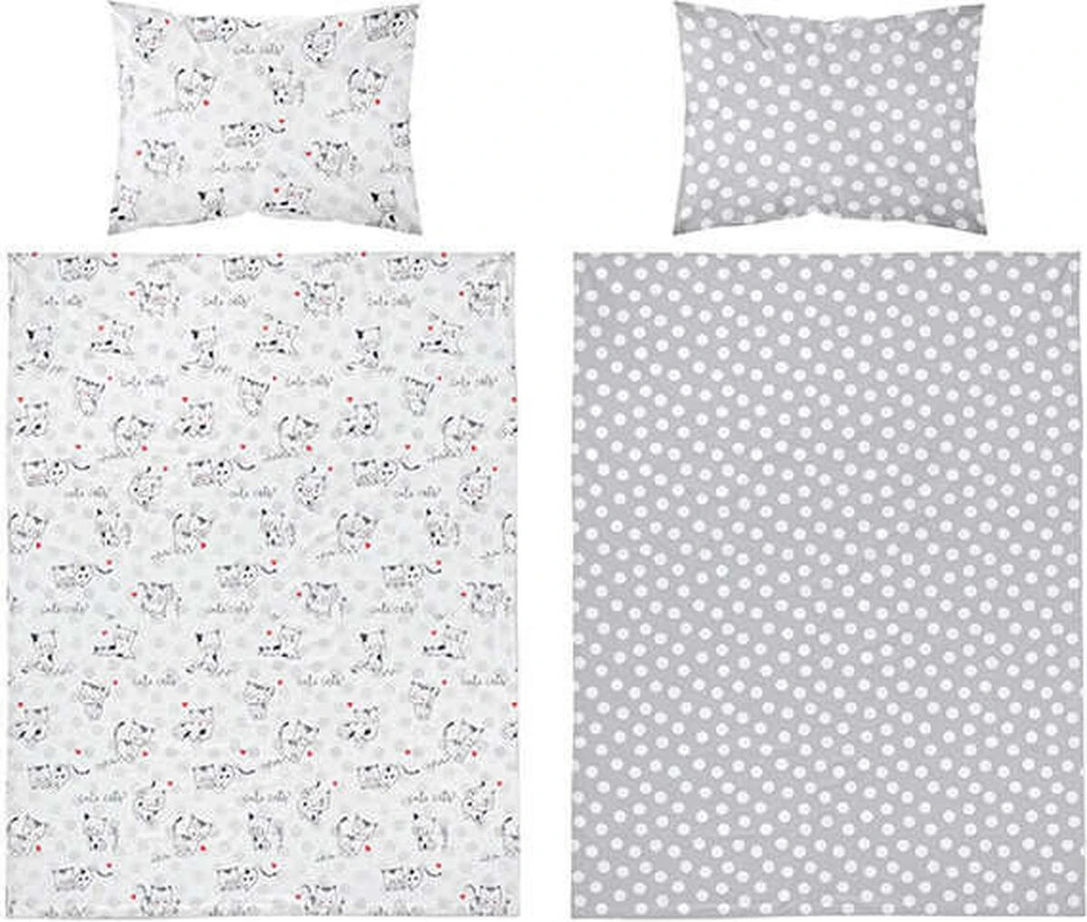 Ledikant - Dekbedovertrek - Poesjes - katoen - 100x135 cm Ledikant - Dekbedovertrek - Poesjes - Katoen - 100x135 Cm -Baby Verzorging 1200x1018 5