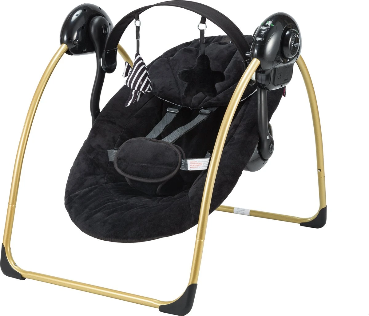 X Adventure Baby Swing Elektrisch & Portable - Black & Gold X Adventure Baby Swing Elektrisch & Portable - Black & Gold -Baby Verzorging 1200x1027 2