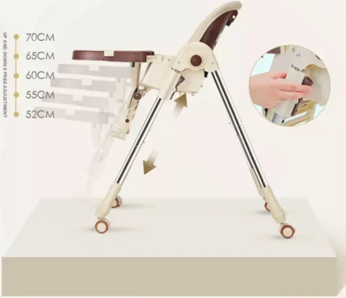 Tissy® 2 In 1 Eetstoel / Kinderstoel – Roze/Wit – Inklapbare Eetstoel Met Speeltafel -Baby Verzorging 1200x1032 1