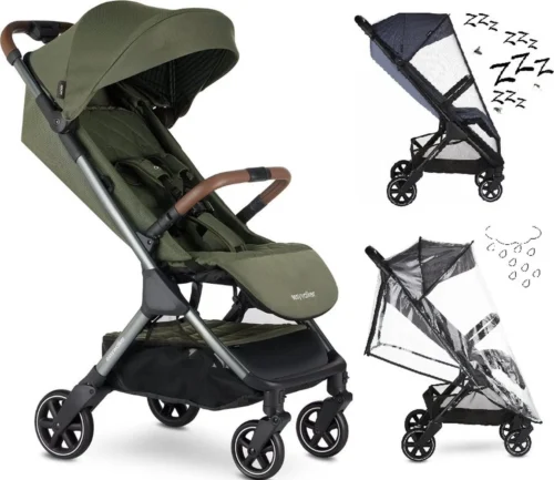 Easywalker Buggy Jackey Emerald Edition Mét Regenhoes én Gratis Muskietennet