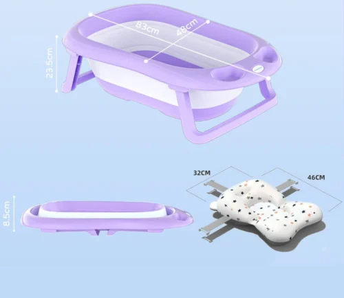 Baby Badje Opvouwbaar - 3 In 1 Opvouwbaar - Opbergmand - Inclusief Badkussen - Babybadje - Peuterbadje 83 × 48 × 23,5 Cm - Purper 5 Baby Badje Opvouwbaar - 3 In 1 Opvouwbaar - Opbergmand - Inclusief Badkussen - Babybadje - Peuterbadje 83 × 48 × 23,5 Cm - Purper -Baby Verzorging 1200x1042 4