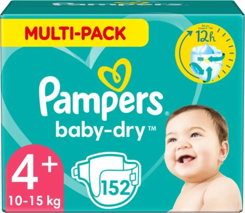 Pampers® Pampers Baby-Dry Luiers - Maat 4+ (10-15 Kg) - 152 Stuks - Multi-Pack -Baby Verzorging 1200x1045 2