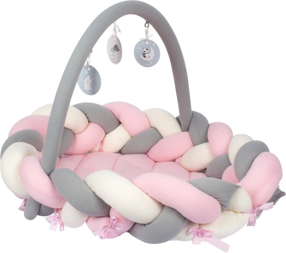 Sevibaby Roze 3-in-1 Braided Bedbumper en Babynest 521-2 Sevibaby Roze 3-in-1 Braided Bedbumper En Babynest 521-2 -Baby Verzorging 1200x1062 6