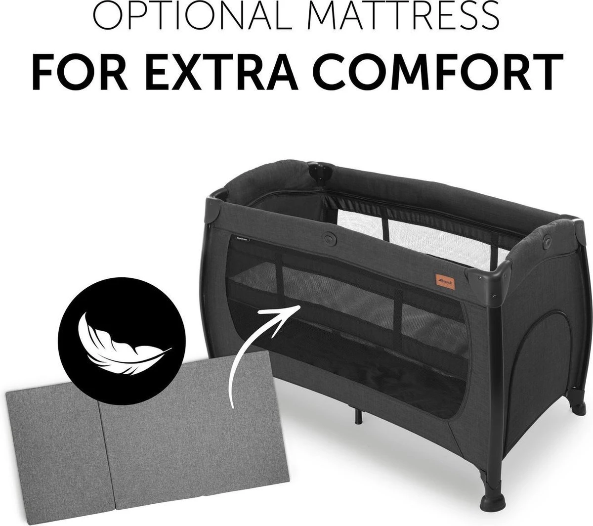 Hauck Play N Relax Center Campingbedje - Zwart Hauck Play N Relax Center Campingbedje - Zwart -Baby Verzorging 1200x1064 1