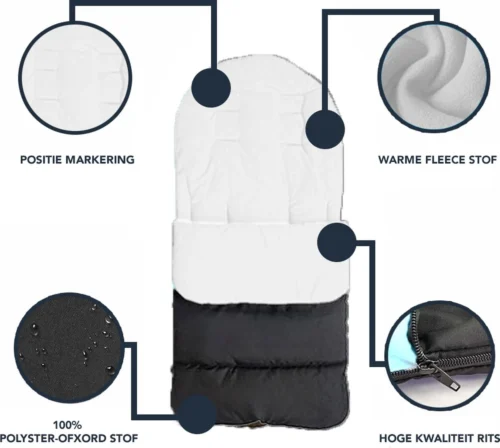 Achaté Voetenzak - Voor Kinderwagen Of Stoeltje – Baby Slaapzak - Autostoel - Wit 6 Achaté Voetenzak - Voor Kinderwagen Of Stoeltje – Baby Slaapzak - Autostoel - Wit -Baby Verzorging 1200x1075