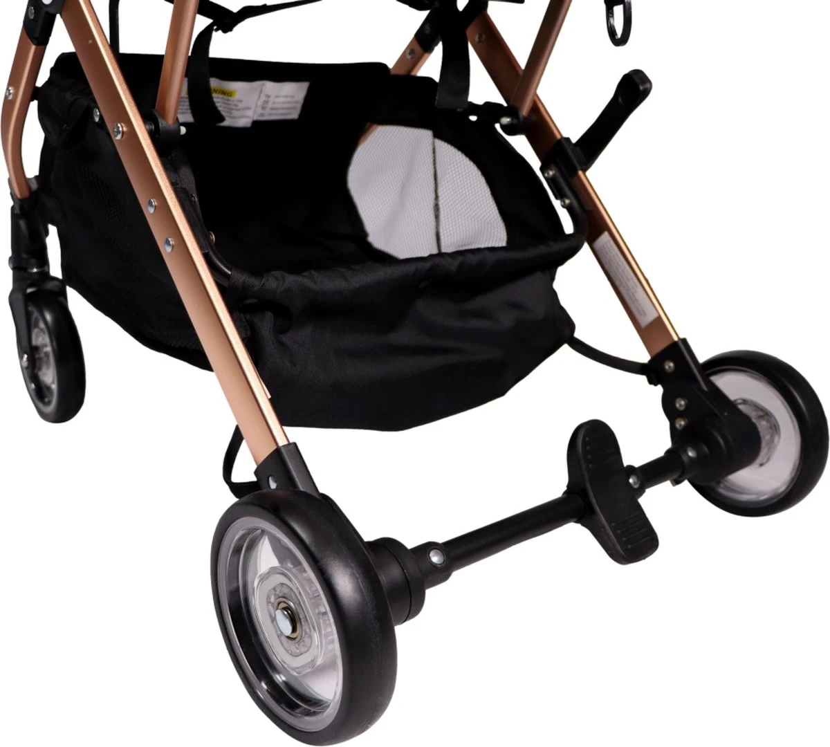 Ding Vivo Wandelwagen - Zwart/Rose - Inklapbare buggy - Inclusief boodschappenmandje en zonnekap Ding Vivo Wandelwagen - Zwart/Rose - Inklapbare Buggy - Inclusief Boodschappenmandje En Zonnekap -Baby Verzorging