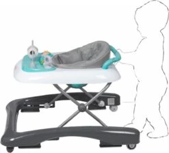 Baninni Loopstoel Pio Grijs - Blauw