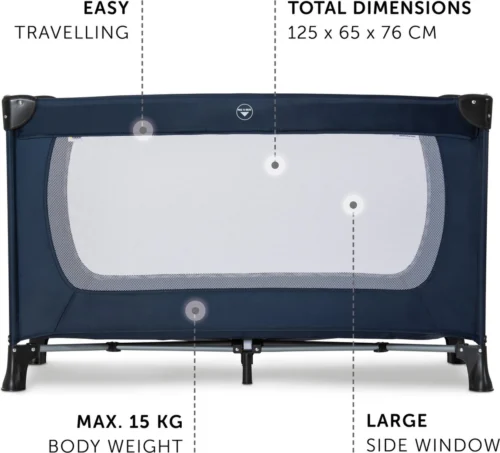 Hauck Dream N Play Plus Campingbedje - Navy 5 Hauck Dream N Play Plus Campingbedje - Navy -Baby Verzorging 1200x1088